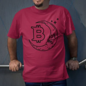 Crypto t-shirts for men and women - Crescent Skull