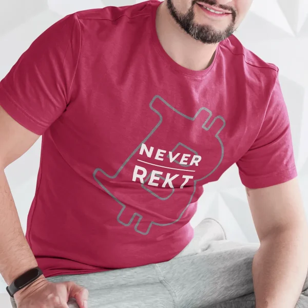 Crypto t-shirts for men and women - Never Rekt