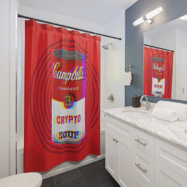 Warhol Soup Red <br> Shower Curtain - Image 2