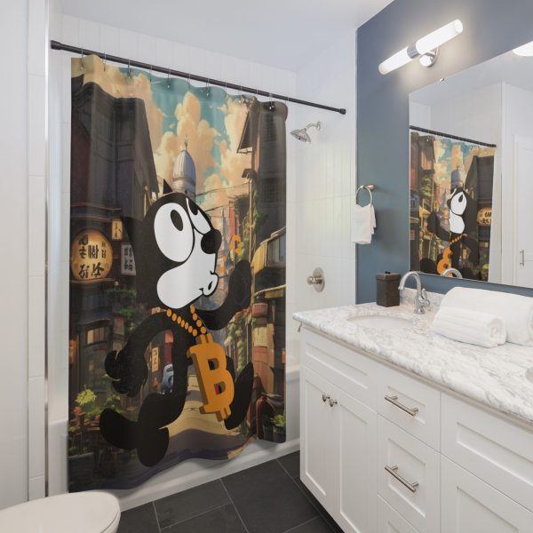 Cat Bling City <br> Shower Curtain - Image 2