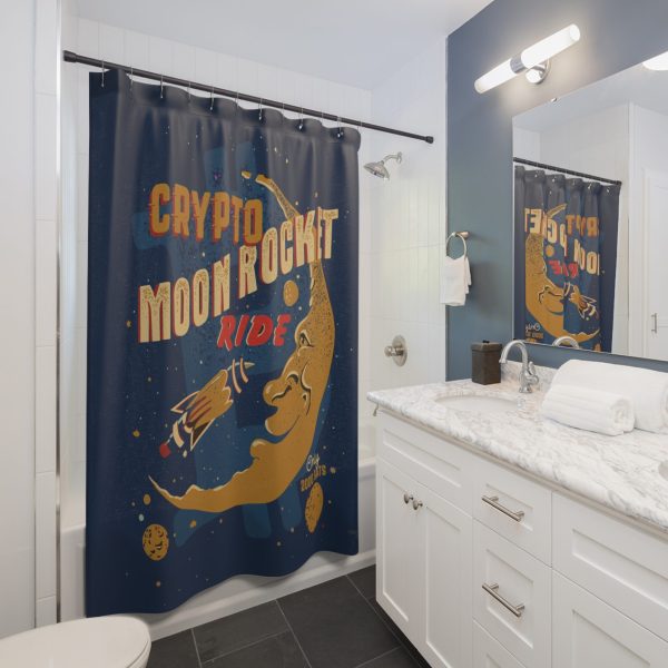 Moon Rocket <br> Shower Curtain
