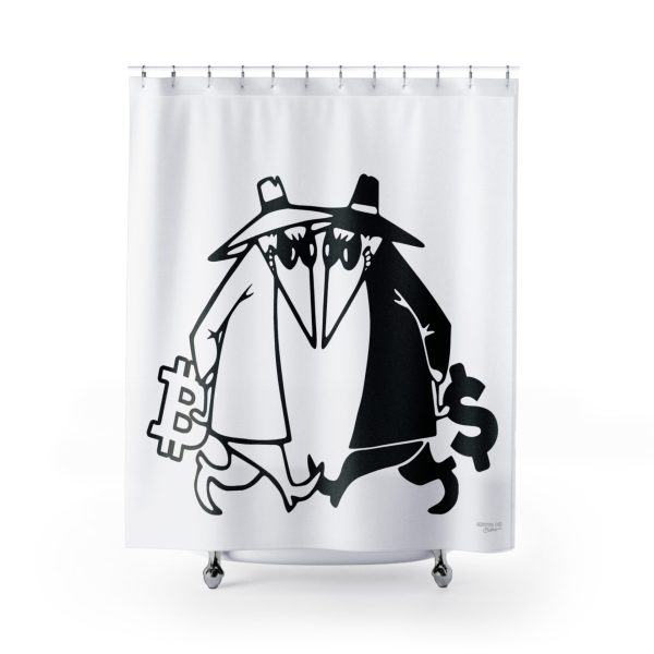 BTC vs Cash <br> Shower Curtain