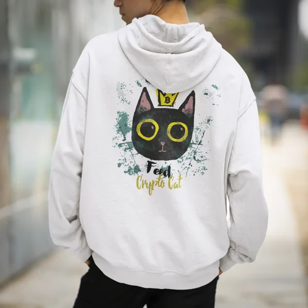Feed Crypto Cat <br> Med Weight Hoodie JH001 M